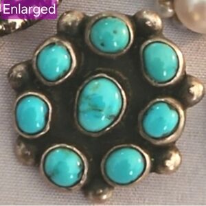 Vtg Navajo Turquouse Clip For Tie / Scarf Make Into Brooch SeePriceCompare
